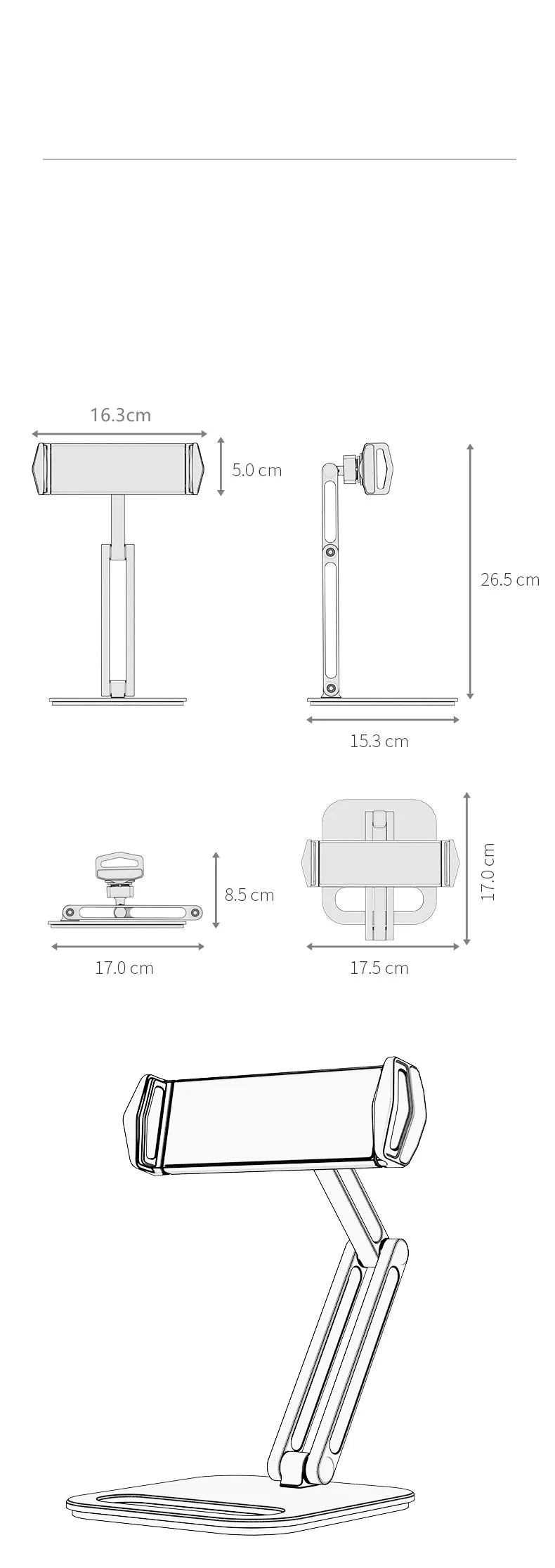 Metal Magnetic Tablet Holder