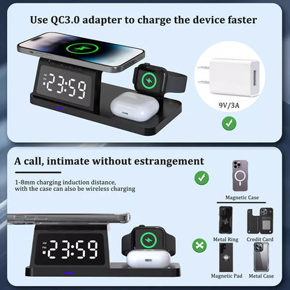 Wireless Charger Fast Charging Station 3 in 1